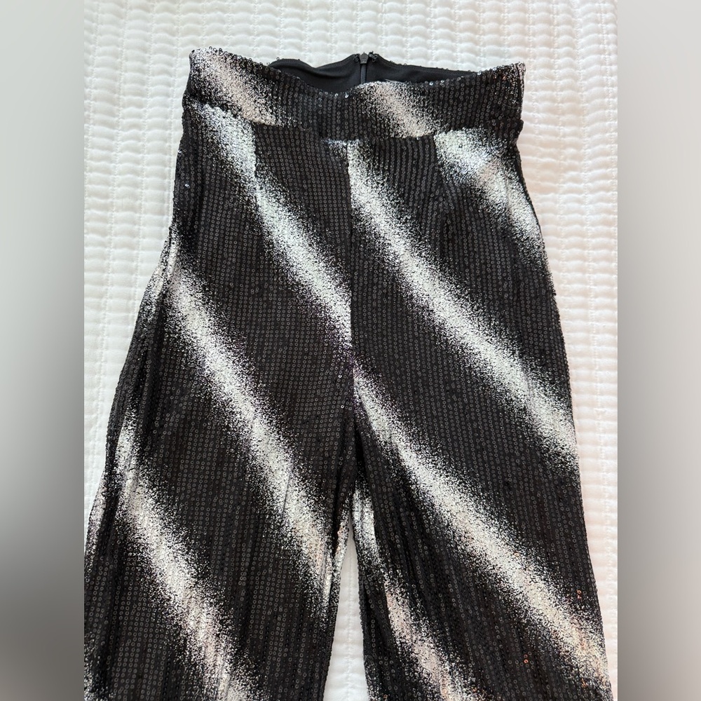 Boutique Striped Sequined Pants